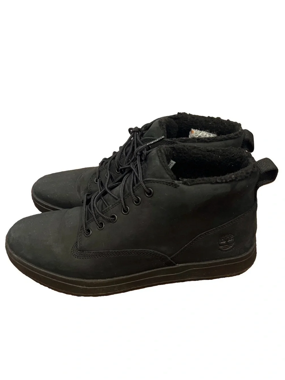 Timberland Men's Black Lace-Up Nubuck Ankle Boots